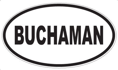 BUCHAMAN - Oval Magnet