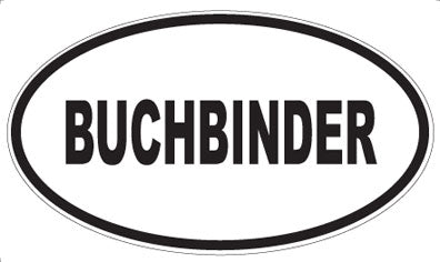 BUCHBINDER - Oval Magnet