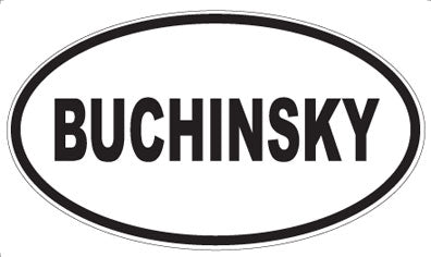 BUCHINSKY - Oval Magnet