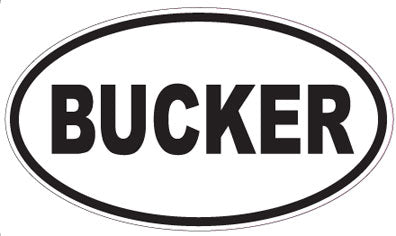BUCKER - Oval Sticker
