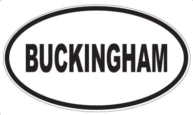 BUCKINGHAM - Oval Magnet