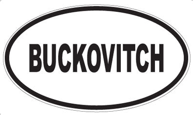 BUCKOVITCH - Oval Magnet