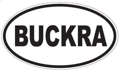 BUCKRA - Oval Sticker