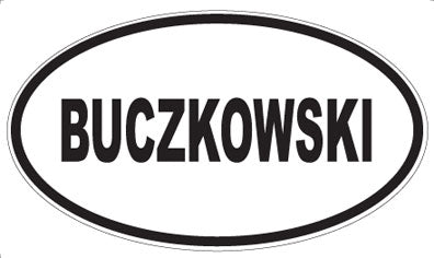 BUCZKOWSKI - Oval Magnet
