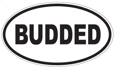 BUDDED - Oval Sticker