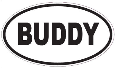 BUDDY - Oval Magnet