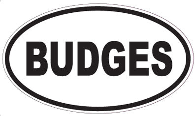 BUDGES - Oval Sticker