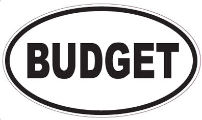 BUDGET - Oval Sticker