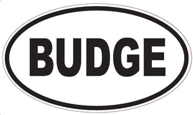 BUDGE - Oval Magnet
