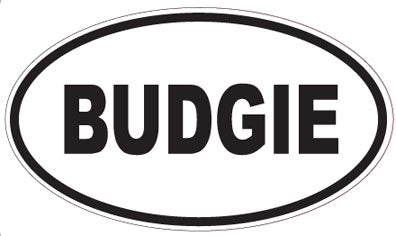 BUDGIE - Oval Sticker