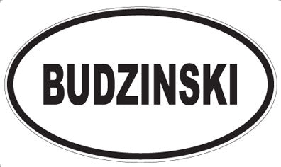 BUDZINSKI - Oval Magnet