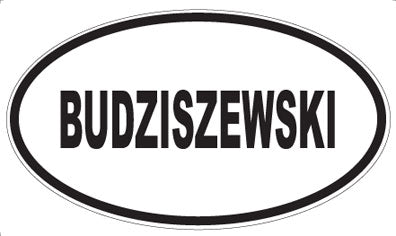 BUDZISZEWSKI - Oval Magnet