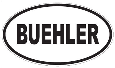 BUEHLER - Oval Magnet