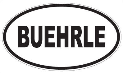 BUEHRLE - Oval Magnet