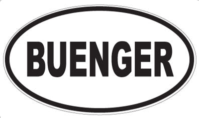 BUENGER - Oval Magnet