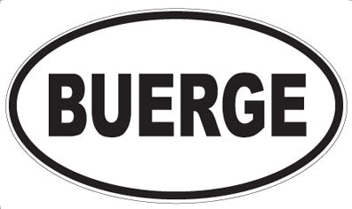 BUERGE - Oval Magnet