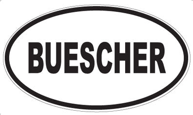 BUESCHER - Oval Magnet