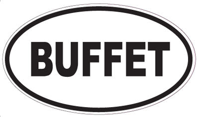 BUFFET - Oval Sticker