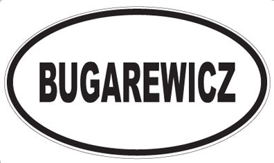 BUGAREWICZ - Oval Magnet