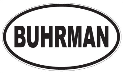 BUHRMAN - Oval Magnet