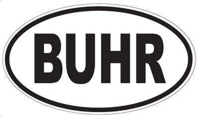 BUHR - Oval Sticker