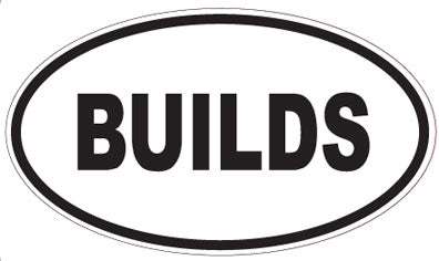 BUILDS - Oval Sticker