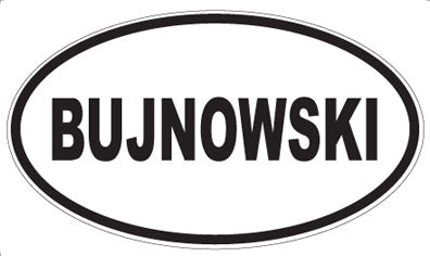 BUJNOWSKI - Oval Magnet