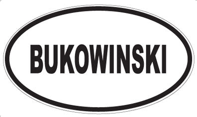 BUKOWINSKI - Oval Magnet