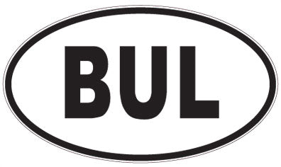 BUL - 3 Letter Initials Oval Sticker