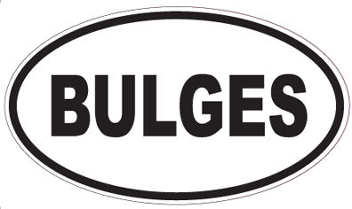 BULGES - Oval Sticker
