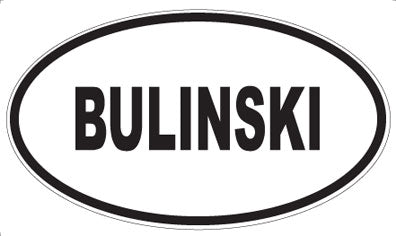 BULINSKI - Oval Magnet