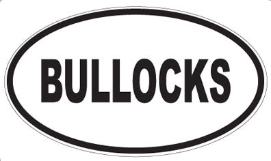 BULLOCKS - Oval Magnet
