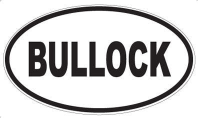 BULLOCK - Oval Magnet