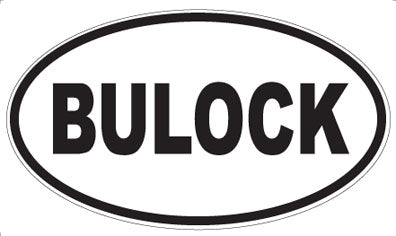 BULOCK - Oval Magnet