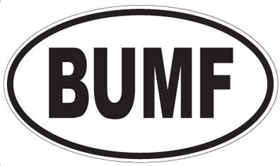BUMF - Oval Sticker