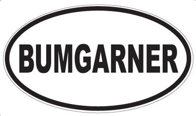 BUMGARNER - Oval Magnet