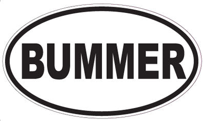 BUMMER - Oval Sticker