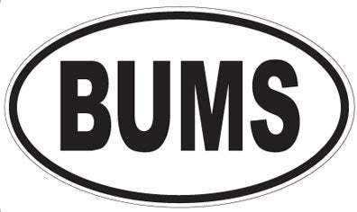 BUMS - Oval Sticker