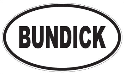 BUNDICK - Oval Magnet