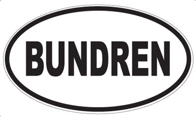 BUNDREN - Oval Magnet