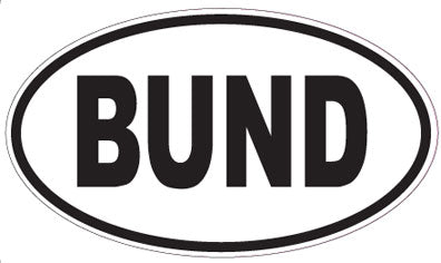 BUND - Oval Sticker