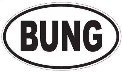 BUNG - Oval Sticker