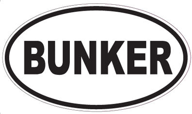 BUNKER - Oval Sticker
