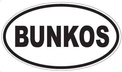 BUNKOS - Oval Sticker