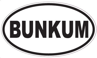 BUNKUM - Oval Sticker