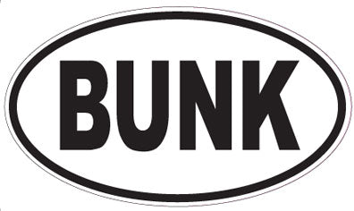 BUNK - Oval Sticker