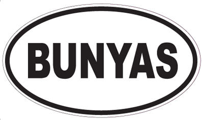BUNYAS - Oval Sticker
