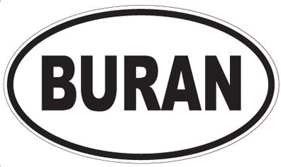 BURAN - Oval Sticker