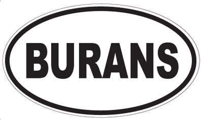 BURANS - Oval Sticker