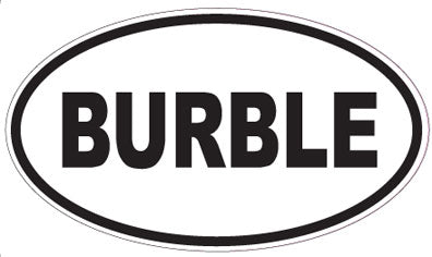 BURBLE - Oval Sticker